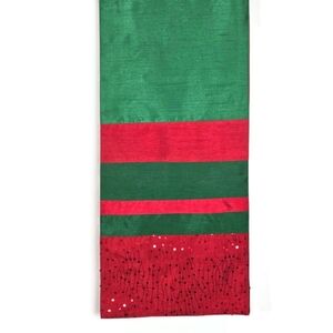 Holiday Red and Green 13" x 72 " Table Runner